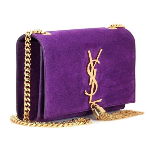 purple ysl purse